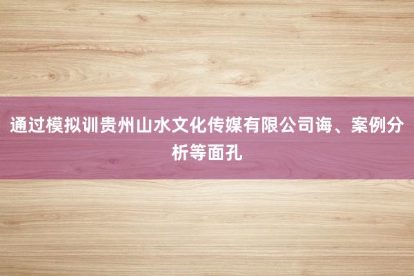 通过模拟训贵州山水文化传媒有限公司诲、案例分析等面孔